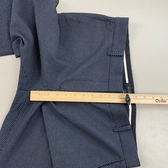 Ann Taylor Dress Pants Womens 12 Navy Blue Swiss Dot Ankle Stretch Career 36x28 - Picture 9 of 11